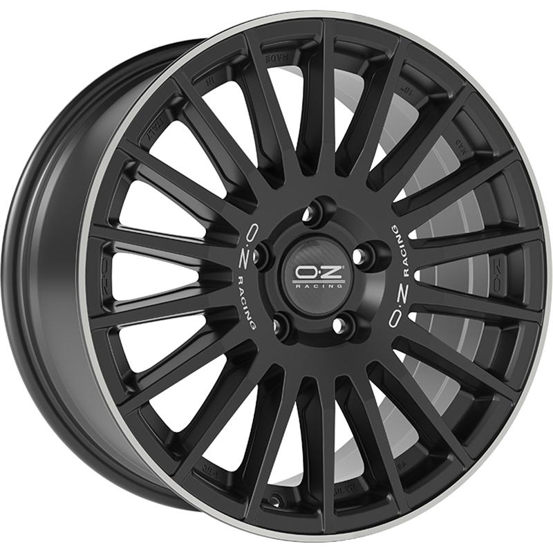 aCerchi in Lega OZ RACING Rally Desert Matt Black Silver Let. Diamond Lip 5 fori 18\" 8X18 ET35 5x120