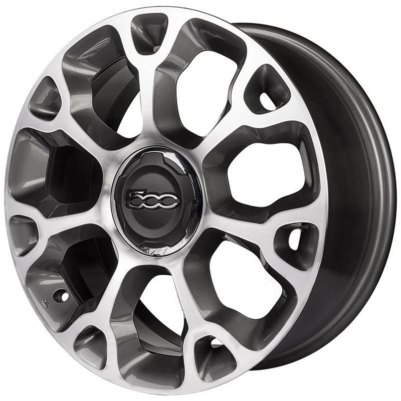 Cerchi in Lega ORIGINALE FIAT Oe 500 L Trekking - Originali Fiat Nuovi Antracite Diamantato 5 fori 17\" 7X17 ET41 5x98