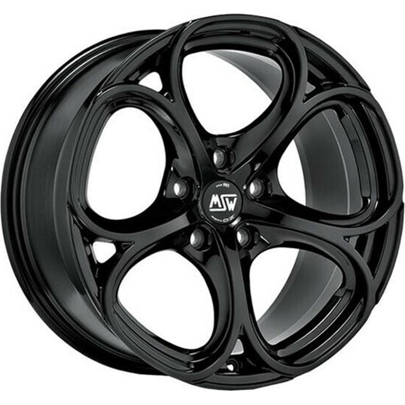 aCerchi in Lega MSW Msw 82 Glossy Black 5 fori 18\" 8X18 ET30 5x110