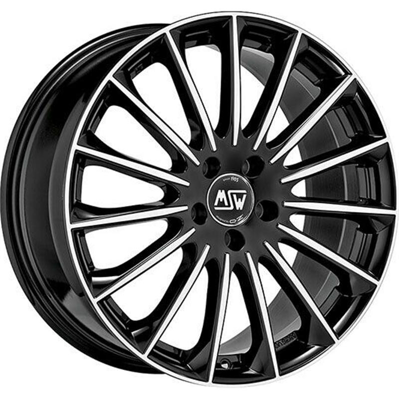 aCerchi in Lega MSW Msw 30 Gloss Black Full Polished 5 fori 20\" 9.5X20 ET22 5x112