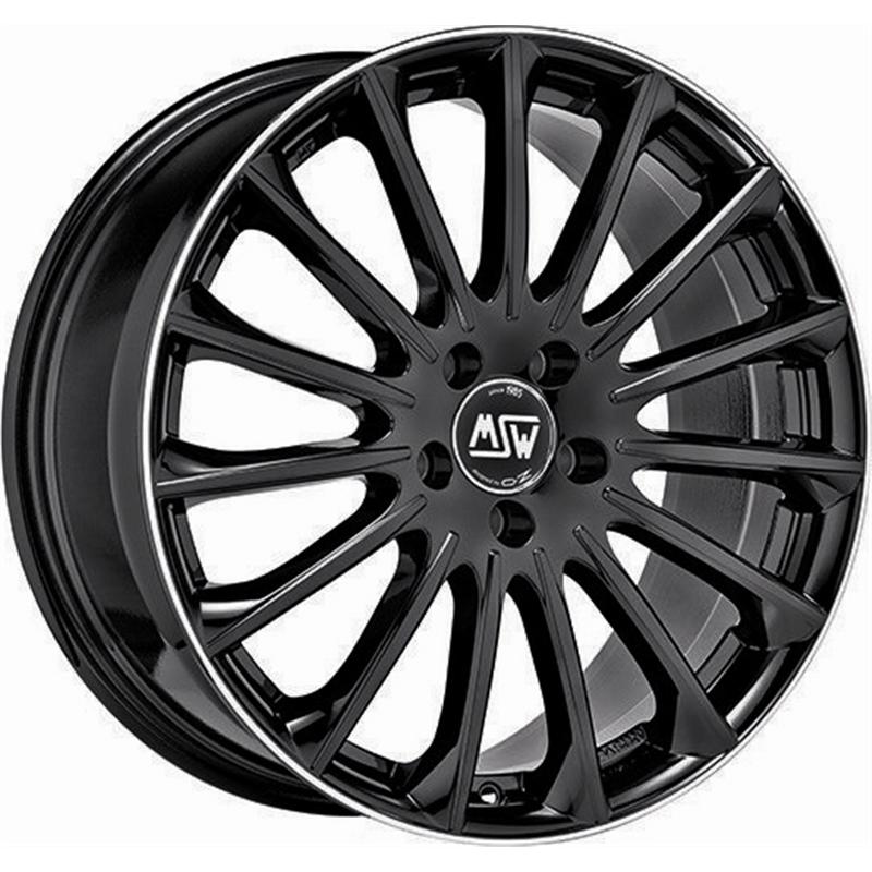 aCerchi in Lega MSW Msw 30 Gloss Black+diamond Lip 5 fori 20\" 8.5X20 ET45 5x112