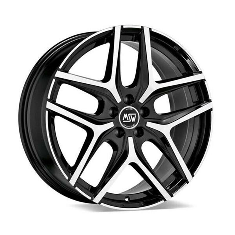 aCerchi in Lega MSW Msw 40 Gloss Black Full Polished 5 fori 20\" 8.5X20 ET45 5x120