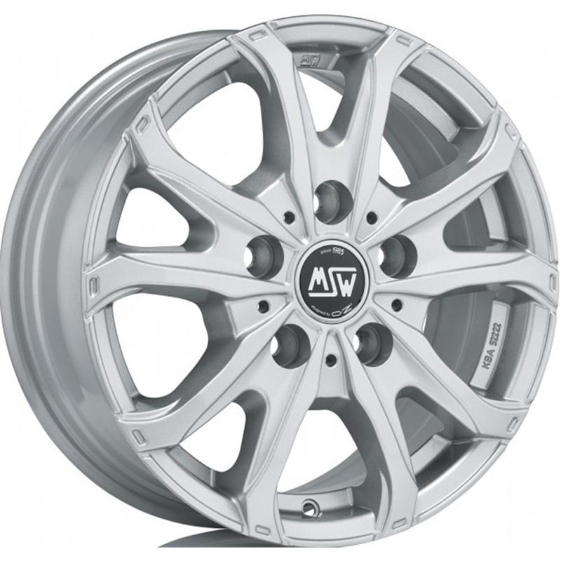 aCerchi in Lega MSW Msw 48 Van 6 Holes Full Silver 6 fori 16\" 6.5X16 ET68 6x125