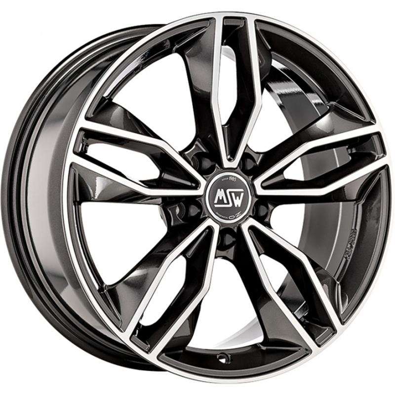 aCerchi in Lega MSW Msw 71 Gloss Dark Grey Full Polished 5 fori 19\" 8.5X19 ET47 5x114.3