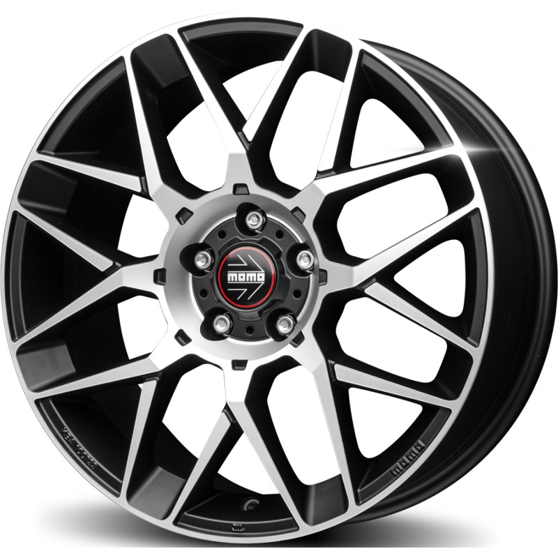Cerchio MOMO WHEELS Revenge 2.0 Evo Nero Opaco Diamantato 5 fori 17\" 7X17 ET40 5x114.3