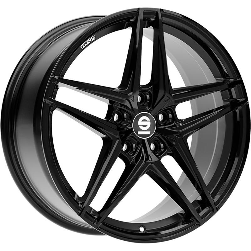 Cerchi in Lega SPARCO Record Glossy Black 5 fori 18 8X18 ET35