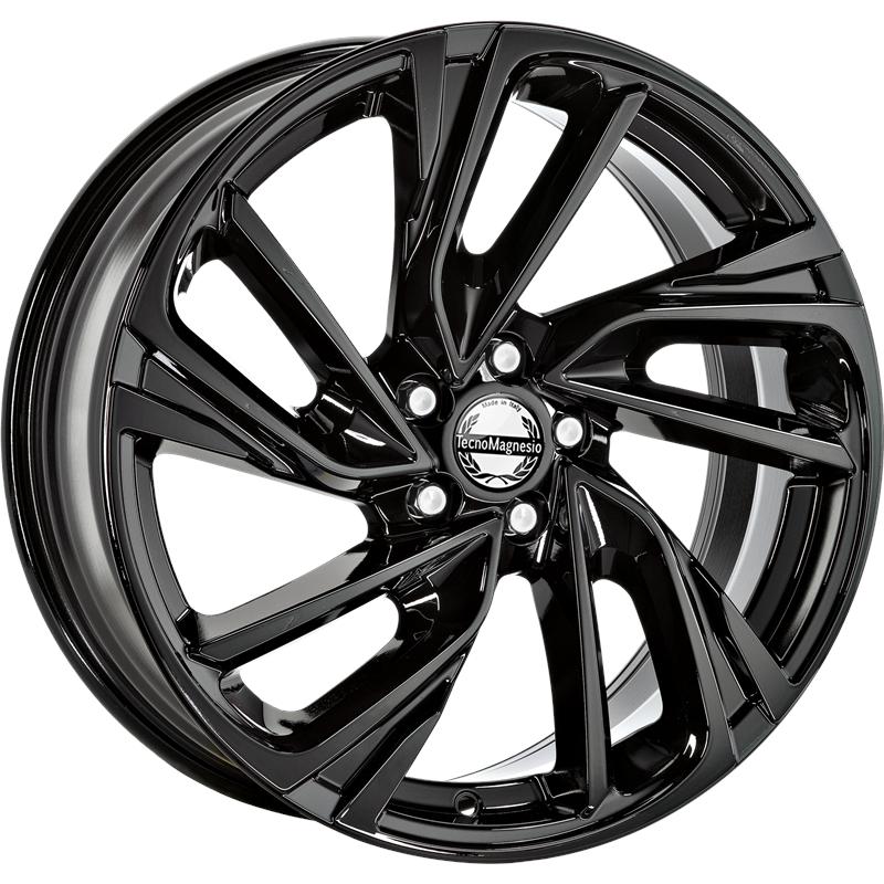 aCerchi in Lega TECNOMAGNESIO California Glossy Black 5 fori 18\" 7.5X18 ET45 5x112