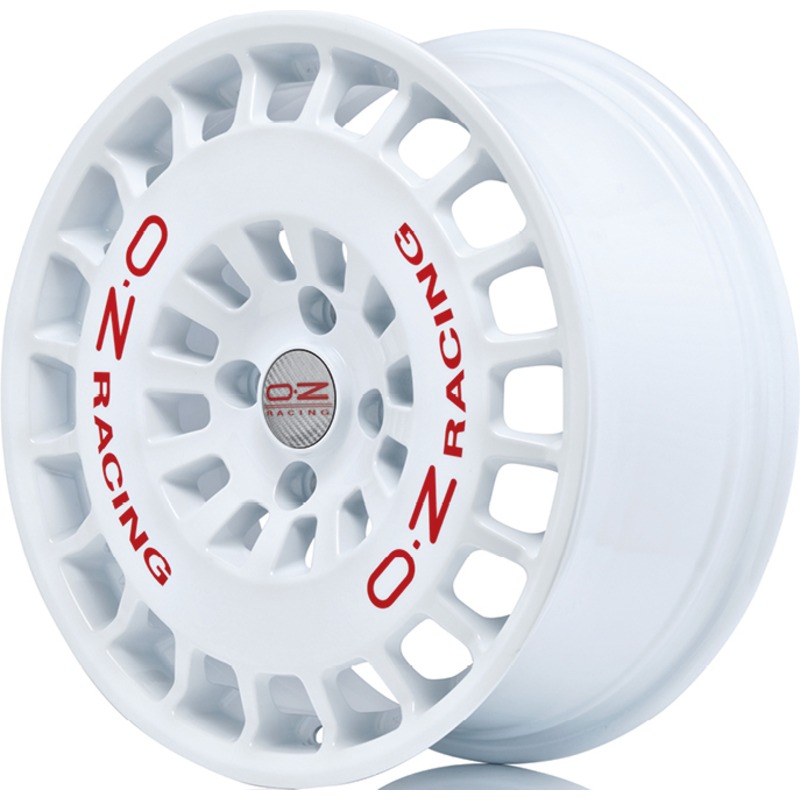 Cerchio OZ RACING Rr40 Race White Red Lettering 5 fori 18\" 7.5X18 ET35 5x112