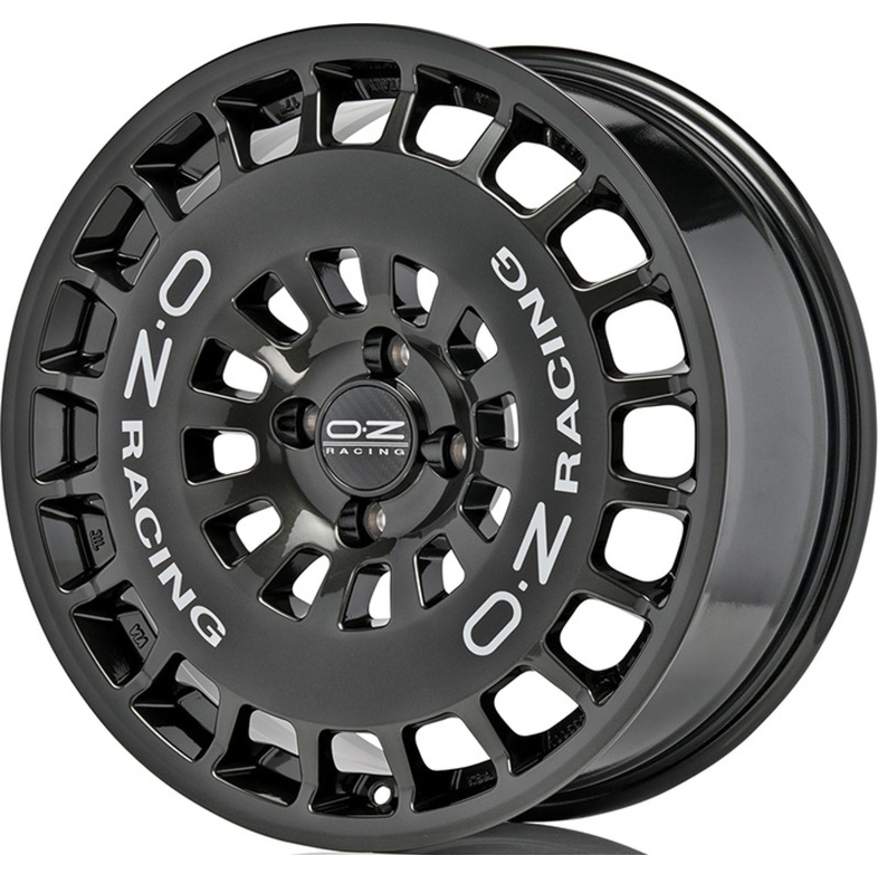 Cerchio OZ RACING Rr40 Hyper Titanium Silver Lettering 5 fori 18\" 7.5X18 ET47 5x120