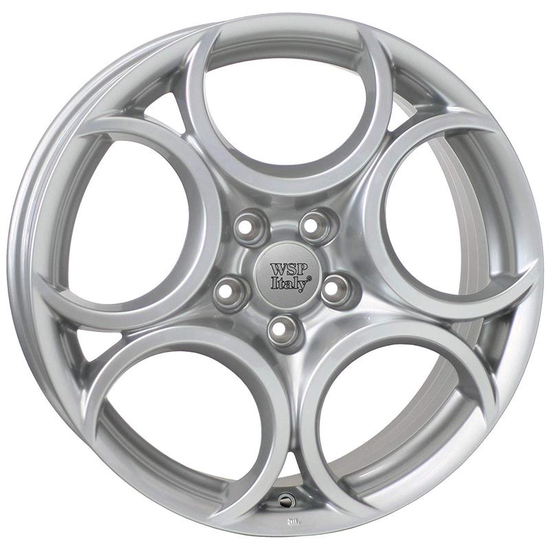 aCerchi in Lega WSP ITALY W257 Romeo Silver 5 fori 18\" 7.5X18 ET41 5x110